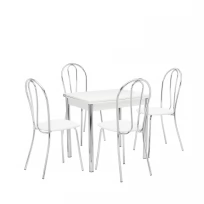 Набор мебели для кухни Leset Лиль 1Р + Луар (Хром/Белый)