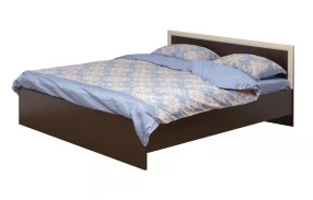 Кровать двойная 21.52 - 02 (шир. 120) с настилом (венге/профиль дуб линдберг)/осн.