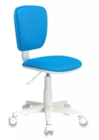 Кресло детское CH-W204NX Ткань/Пластик, Голубой TW-55 (ткань)/Белый (пластик)