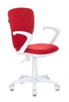Кресло детское KD-W10AXSN Пластик, Красный 26-22 (ткань)/Белый (пластик)