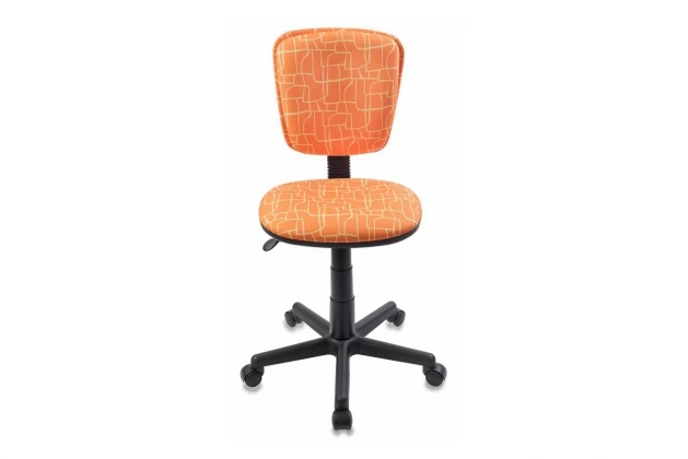 Кресло детское CH-204NX Пластик, Металл, Ткань, Оранжевый жираф (ткань)/Чёрный (пластик)